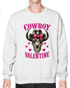 cowboy valentine western valentine 349# - western- Sweatshirt - Crew