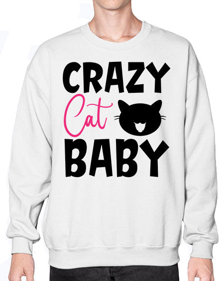 crazy cat baby Style 66# - baby- Sweatshirt - Crew