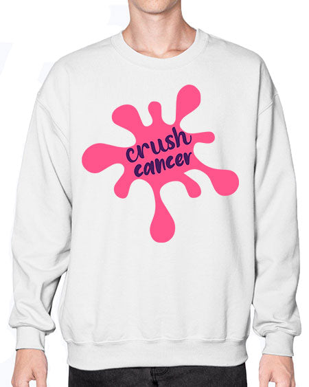 crush cancer Style 14# - breast cancer- Sweatshirt - Crew