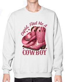 cupid find me a cowboy western 359# - western- Sweatshirt - Crew