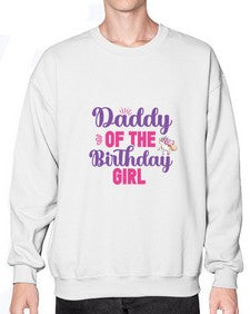 daddy of the birthday girl 90# - unicorn- Sweatshirt - Crew