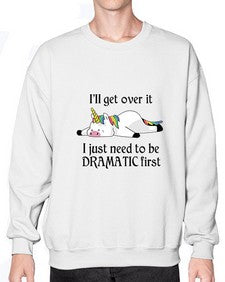dramatic unicorn 96# - unicorn- Sweatshirt - Crew