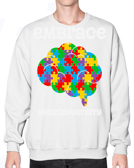 embrace neurodiversity autism awareness 87# - autism- Sweatshirt - Crew