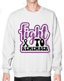 fight to remember 143# - alzheimers- Sweatshirt - Crew