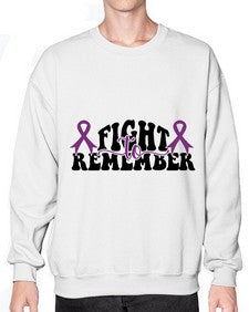 fight to remember 144# - alzheimers- Sweatshirt - Crew