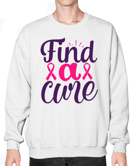 find a cure Style 12# - breast cancer- Sweatshirt - Crew