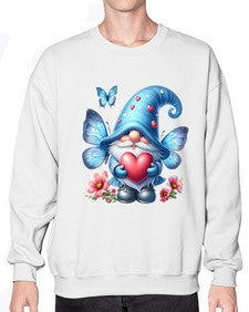 gnome with butterfly 01# - gnome- Sweatshirt - Crew
