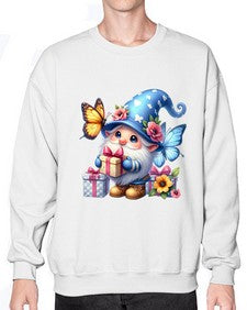 gnome with butterfly 03# - gnome- Sweatshirt - Crew