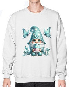 gnome with butterfly 10# - gnome- Sweatshirt - Crew
