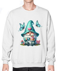 gnome with butterfly 14# - gnome- Sweatshirt - Crew