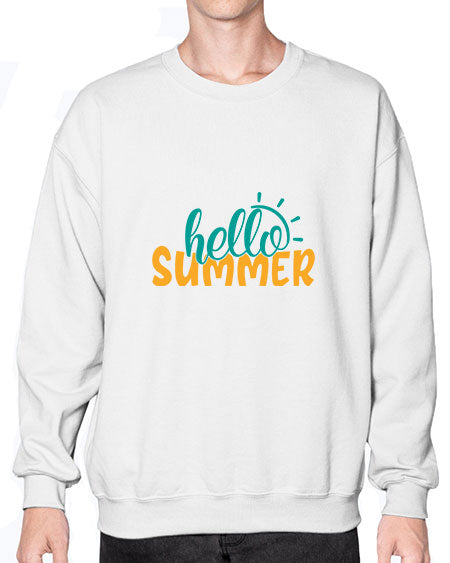 hello summer Style 97# - summer- Sweatshirt - Crew