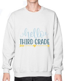 hello third grade 339# - third grade- Sweatshirt - Crew