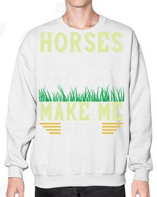 horses make me happy Style 40# - horse- Sweatshirt - Crew