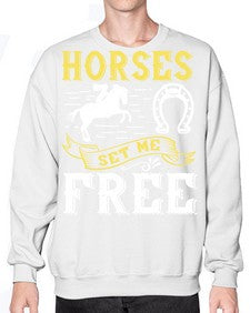 horses set me free Style 39# - horse- Sweatshirt - Crew