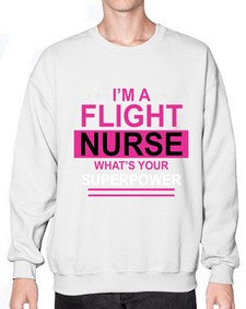 i am flight nurse what s 855# - nurse- Sweatshirt - Crew