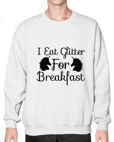 i eat glitter for breakfast 178# - unicorn- Sweatshirt - Crew