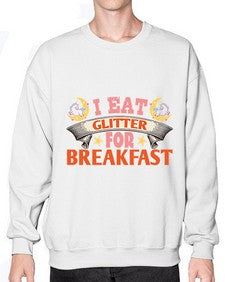i eat glitter for breakfast 179# - unicorn- Sweatshirt - Crew