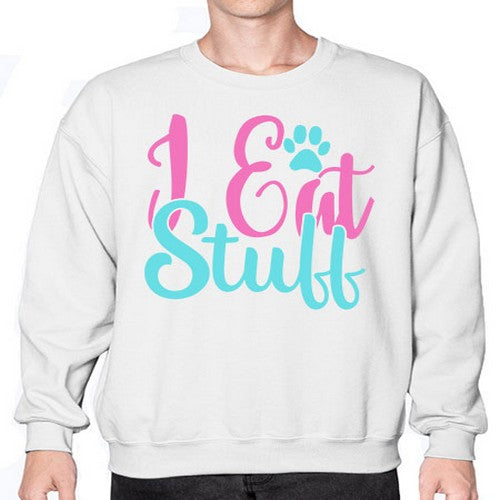 i eat stuff Style 82# - dogs- Sweatshirt - Crew