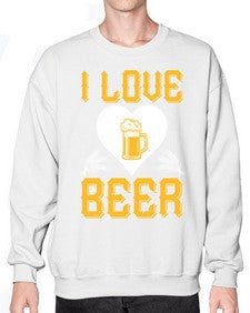 i love beer 1135# - beer- Sweatshirt - Crew