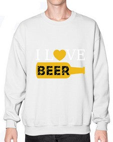 i love beer 1136# - beer- Sweatshirt - Crew