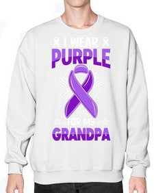 i wear purple for grandpa 172# - alzheimers- Sweatshirt - Crew