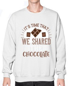 its time that we shared the chocolate 289# - chocolate- Sweatshirt - Crew