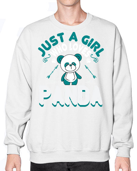just a girl who loves panda 161# - bears - animals- Sweatshirt - Crew