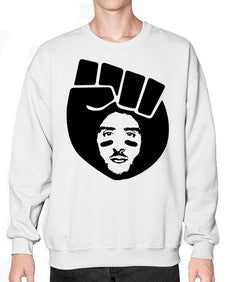 kaepernick fist hair 22# - black boys or men- Sweatshirt - Crew