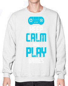 keep calm and play games 133# - video games- Sweatshirt - Crew