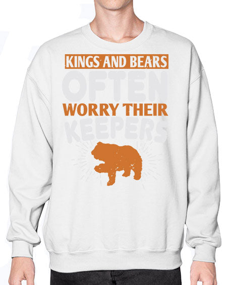 kings and bears often worry their keepers 165# - bears - animals- Sweatshirt - Crew