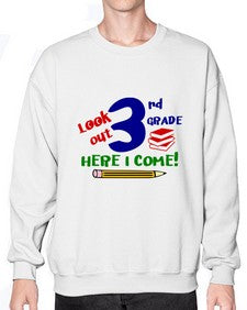 look out third grade 510# - third grade- Sweatshirt - Crew