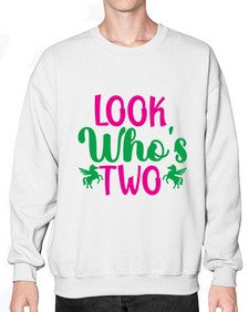 look whos two 268# - unicorn- Sweatshirt - Crew