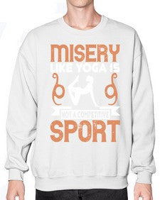 misery like yoga is not a competitive sport  425# - yoga- Sweatshirt - Crew