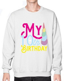 my 10th birthday 251# - unicorn- Sweatshirt - Crew