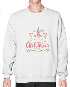 my first christmas unicorn 317# - unicorn- Sweatshirt - Crew