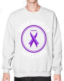 organ donation saves lives 203# - alzheimers- Sweatshirt - Crew