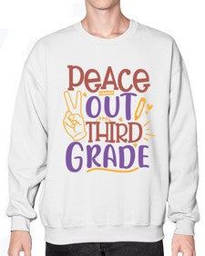 peace out third grade 645# - third grade- Sweatshirt - Crew