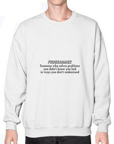 programmer some one who solves problems 2# - computer- Sweatshirt - Crew