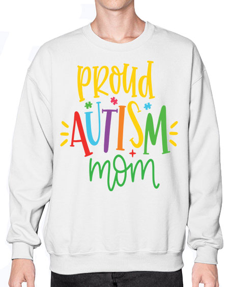proud autism mom Style 35# - autism- Sweatshirt - Crew