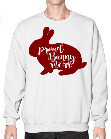 proud bunny mom - rabbit- Sweatshirt - Crew