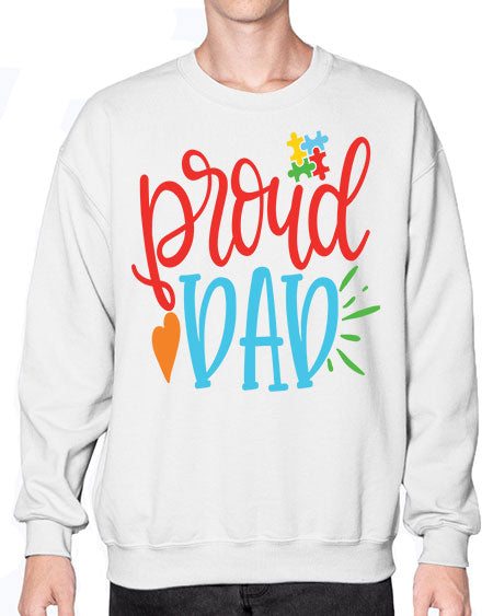 proud dad Style 36# - autism- Sweatshirt - Crew