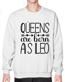 queens are born as Leo 394# - leo- Sweatshirt - Crew