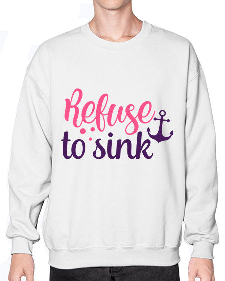 refuse to sink Style 4# - breast cancer- Sweatshirt - Crew