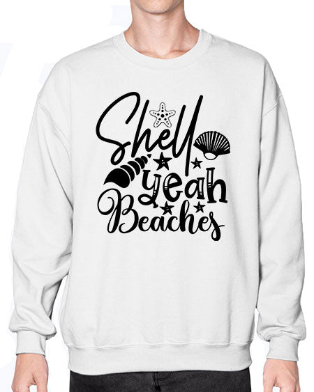 shell yeah beaches Style 75# - summer- Sweatshirt - Crew