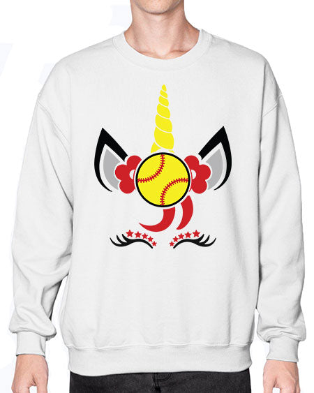 softball unicorn 401# - softball- Sweatshirt - Crew