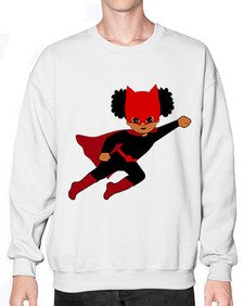 super kids girl 7# - black girls or women- Sweatshirt - Crew