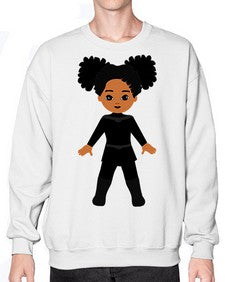 super kids girl 8# - black girls or women- Sweatshirt - Crew