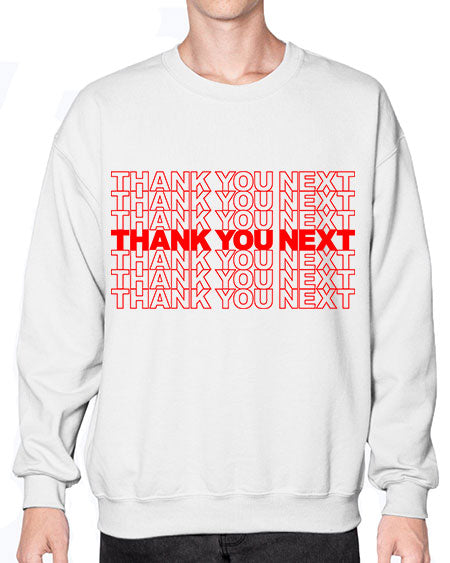 thank you next 22# - black words and phrases- Sweatshirt - Crew