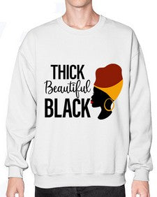 thick beautiful black Style 4# - black girls or women- Sweatshirt - Crew