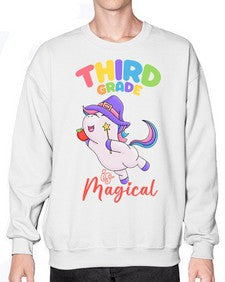 third Grade is Magical Unicorn 962# - third grade- Sweatshirt - Crew